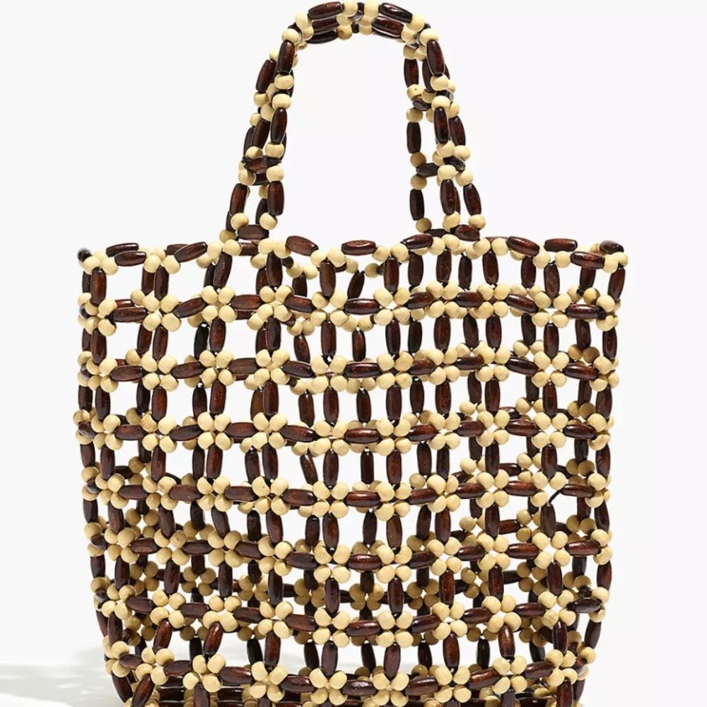(NWT) Madewell The Small Transport Tote Beaded